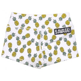 SAVAGE BARBELL - Women Booty Short "Pineapple Express"