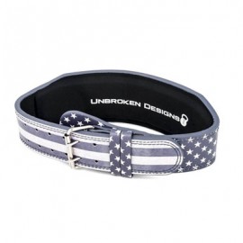 UNBROKEN DESIGNS - Ceinture cuir d'haltérophilie "Stars & Stripes"