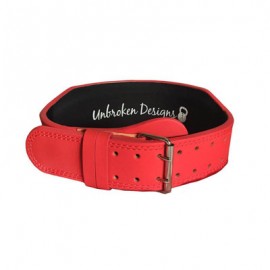 UNBROKEN DESIGNS - "Matte Red" Leather Lifting Belt