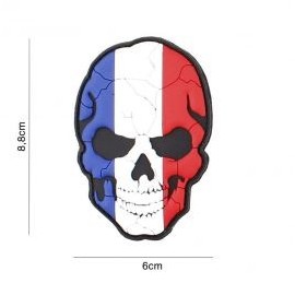 DR WOD "French cracked skull" Rubber Velcro Patch