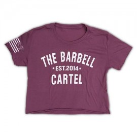THE BARBELL CARTEL - T-shirt Femme "Classic Logo Crop" Purple
