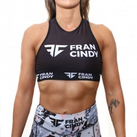 FRAN CINDY - Women Sports Bra  "BLACK BAND TOP BRA""