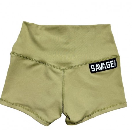 SAVAGE BARBELL - Short Femme Taille Haute "ARMY"