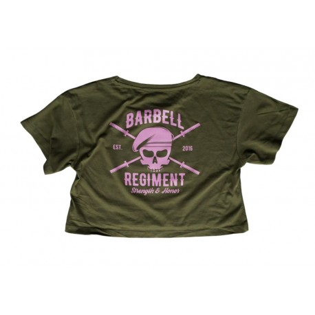 BARBELL REGIMENT - THE DUTY ARMY GREEN  -  Cross-Training Crop Top