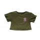 BARBELL REGIMENT - THE DUTY ARMY GREEN  -  Cross-Training Crop Top
