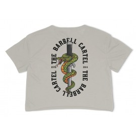 THE BARBELL CARTEL - T-shirt Femme "Snake Eyes CROP" SAND