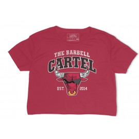 THE BARBELL CARTEL - T-shirt Femme "Windy City CROP" Rouge