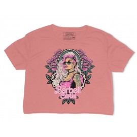 THE BARBELL CARTEL - Woman Crop Tee "BAR-B "DESERT PINK